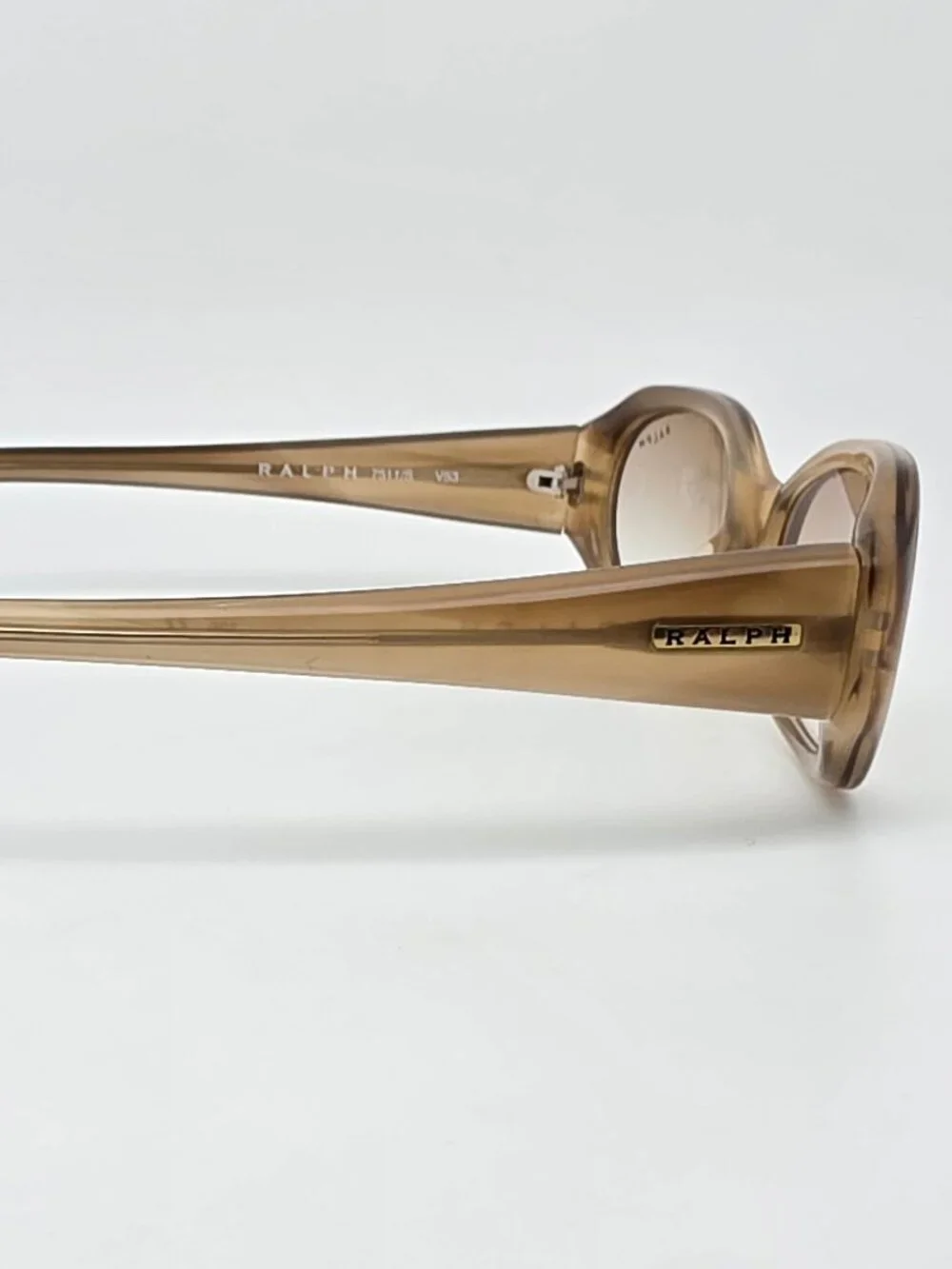 Ralph Lauren 7511 Brown Stripe Frame Light Brown Gradient Lens Sunglasses w Case